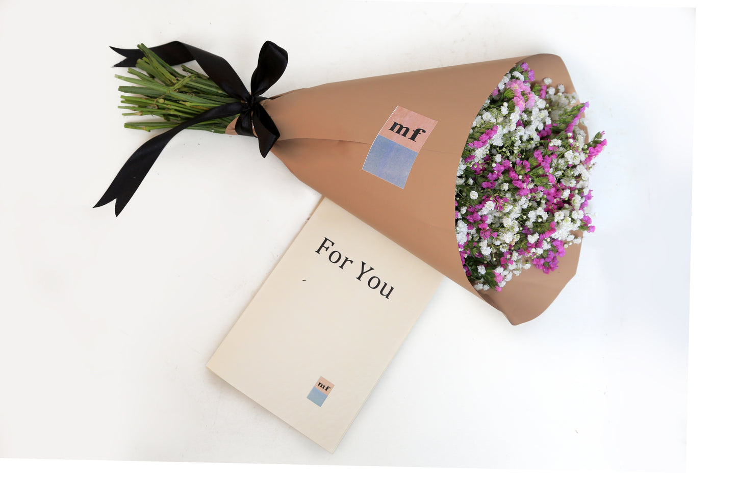 Baby's Breath White + Purple