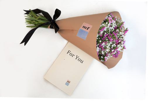 Baby's Breath White + Purple