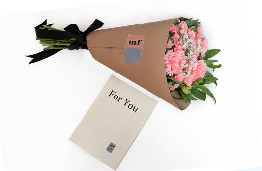 Pink Carnations + White Fillers